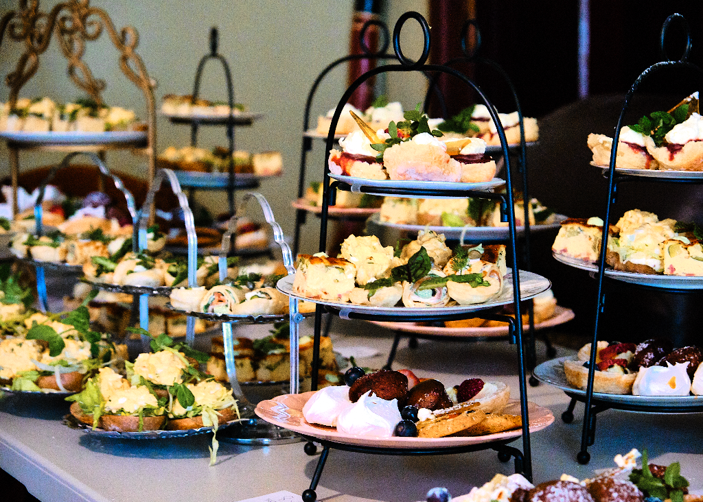 tiered high tea plates